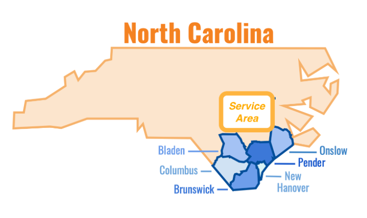 Community Care of the Lower Cape Fear Service Areas